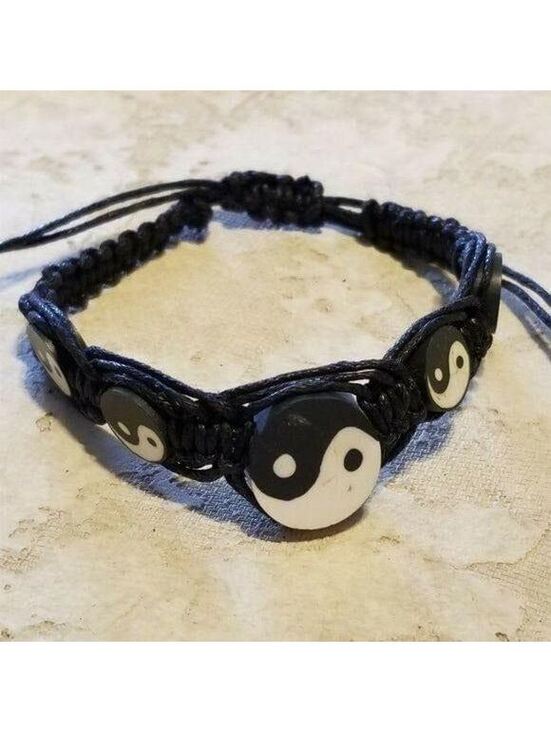 Jewelry - Yin Yang Black White Handmade Surfer Unisex Bracel